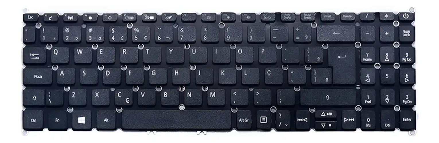 Miniatura Teclado Acer Aspire 5 A515-54 Abnt2 Preto - Digitação Confor