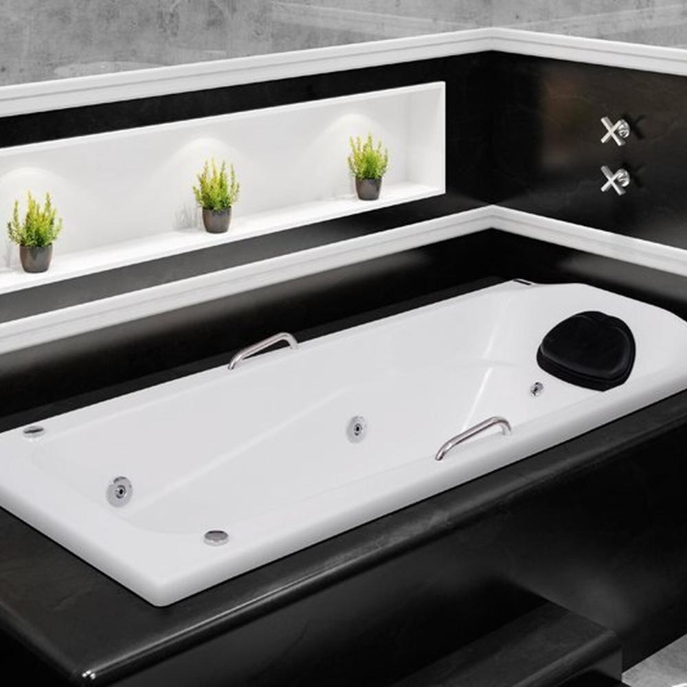 Miniatura Banheira de Hidromassagem Bella em Gel Coat Gran Luxo 140cm - sem Aquecedor - Volume Ideal 110 Litro Branco