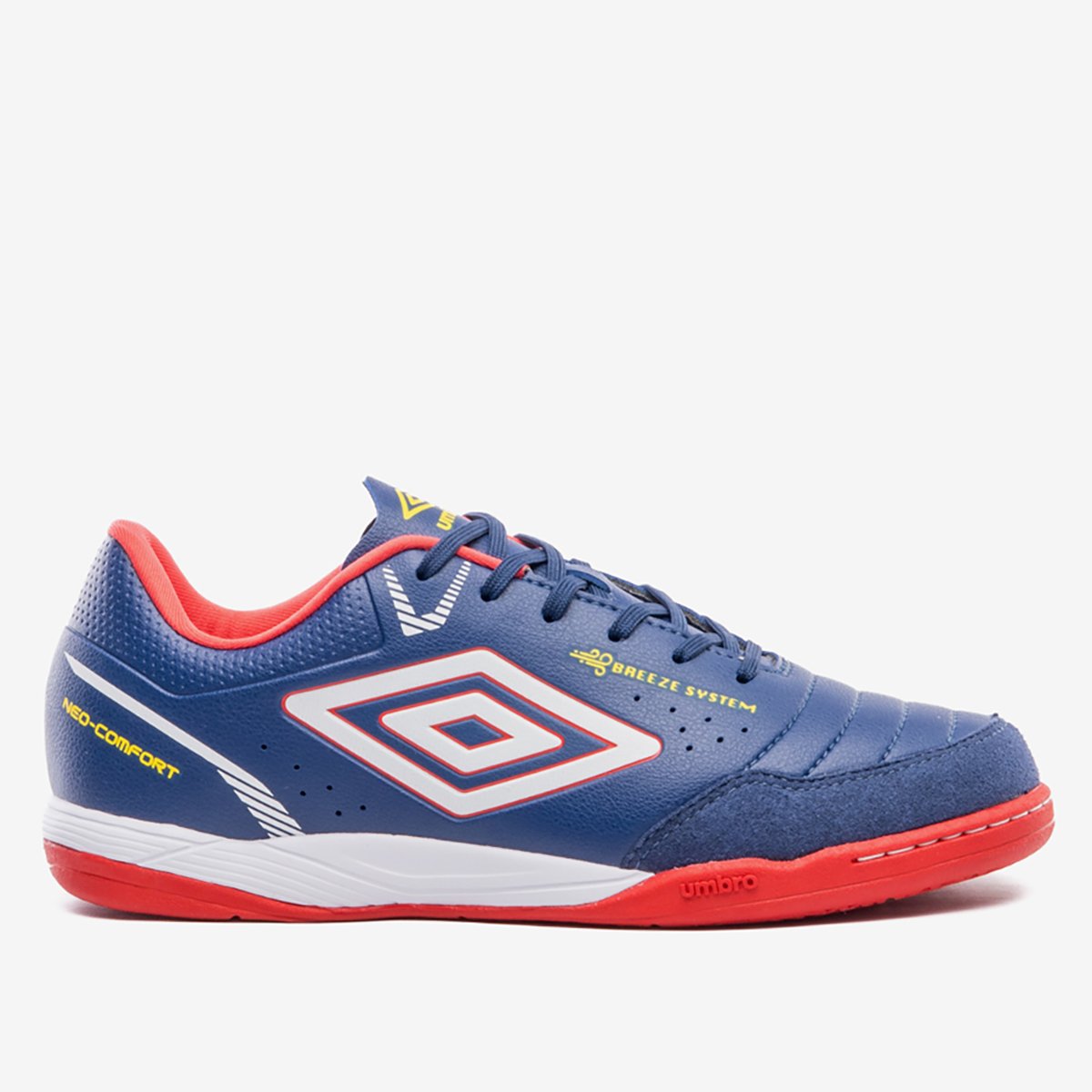 Miniatura Chuteira Futsal Umbro Neo-Comfort Unissex Marinho+Vermelho - 37