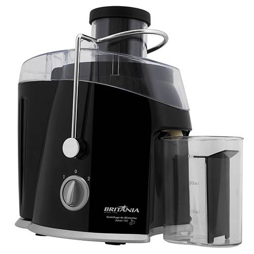 Miniatura Centrífuga de Alimentos Frutas Britânia Juicer 700 110V 450 ml - Centrífuga de alimentos - Britânia - Juicer 700 - 400 w - 127 v