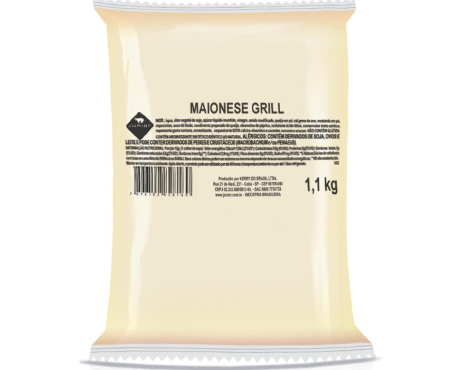 Miniatura Maionese Grill Junior Food Service Refil Pouch - 1,1Kg
