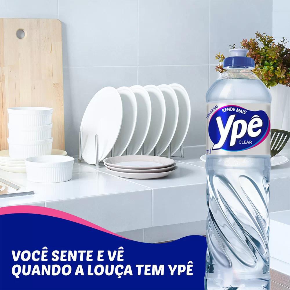 Miniatura Detergente Lava Louças Ypê Clear Rende Mais 500Ml Kit 6