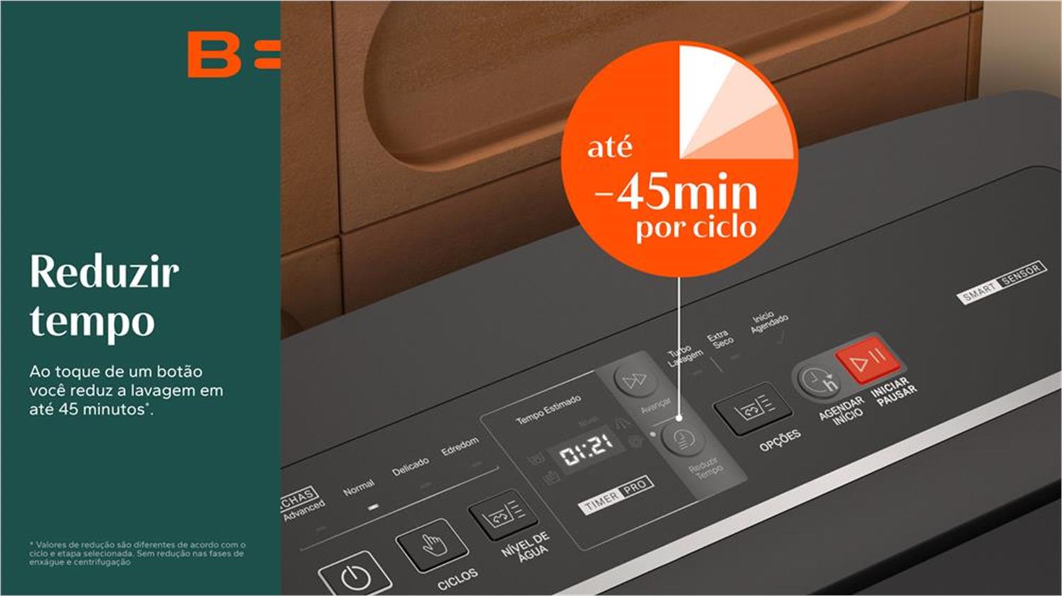 Máquina de Lavar Brastemp 15kg Cinza - BWT15A9 110V