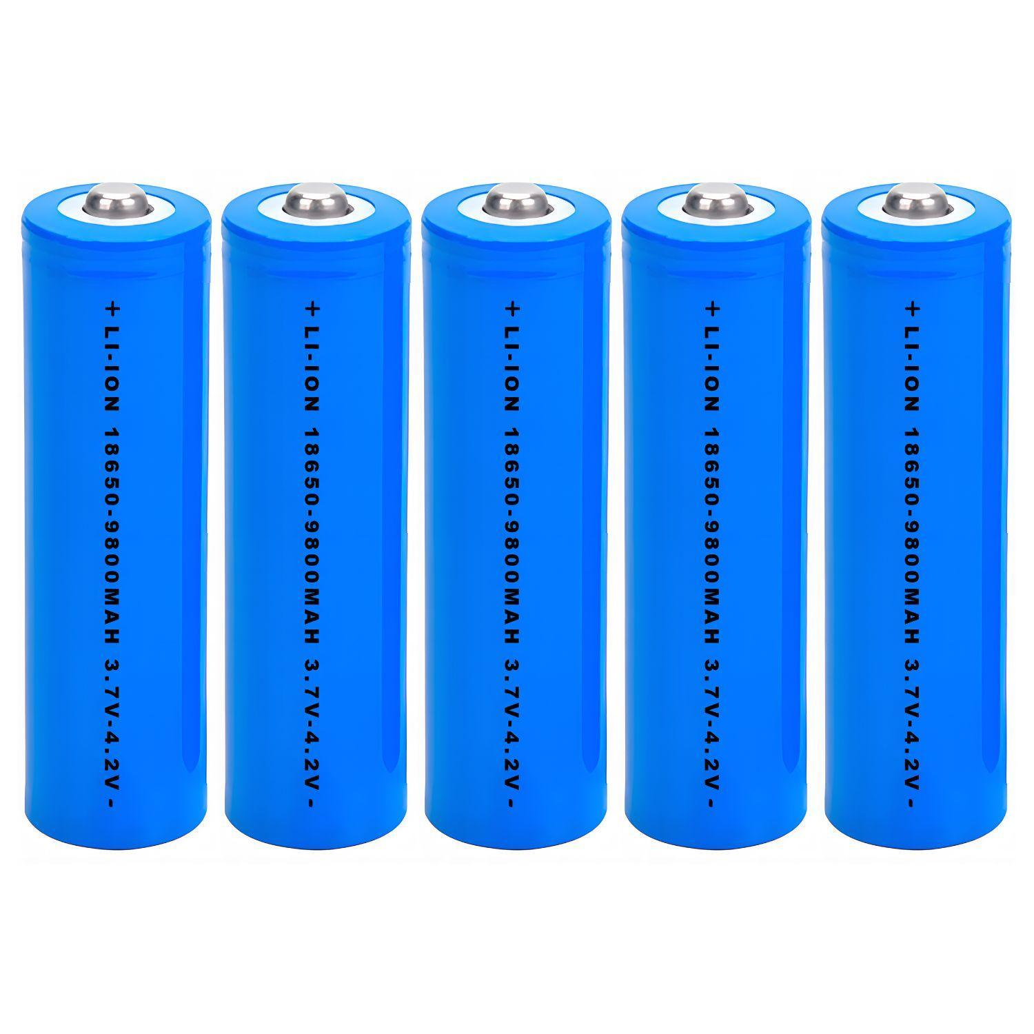 Miniatura Kit 6 Baterias 18650 9800Mah 4.2V Recarregáveis Para Rádios