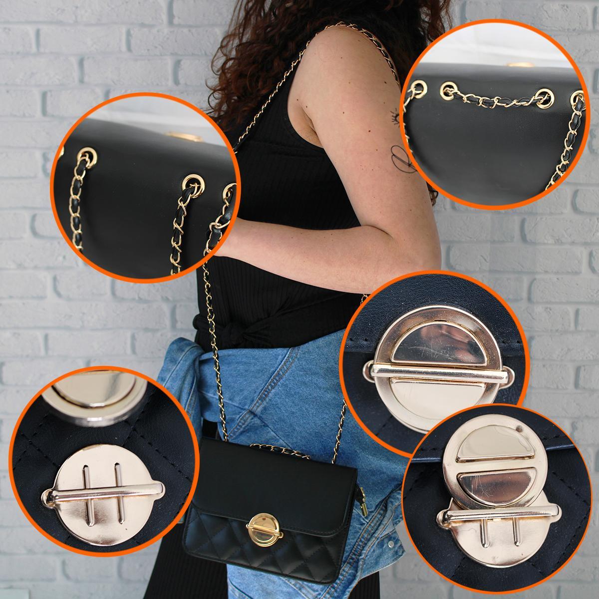 Bolsa Transversal Tiracolo Bolsinha Ombro Feminina Corrente