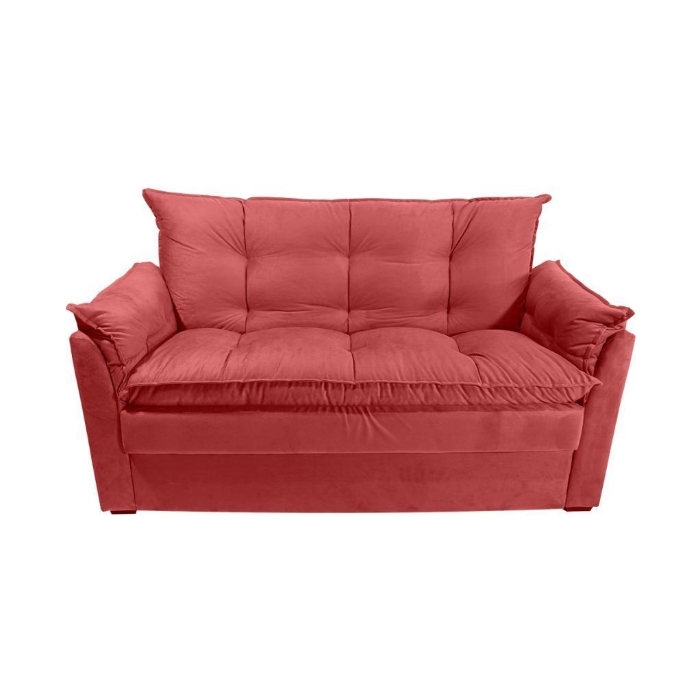 Miniatura Sofá Small 3 Lugares Conforto 160cm Suede Marsala Herrero Decor Marsala
