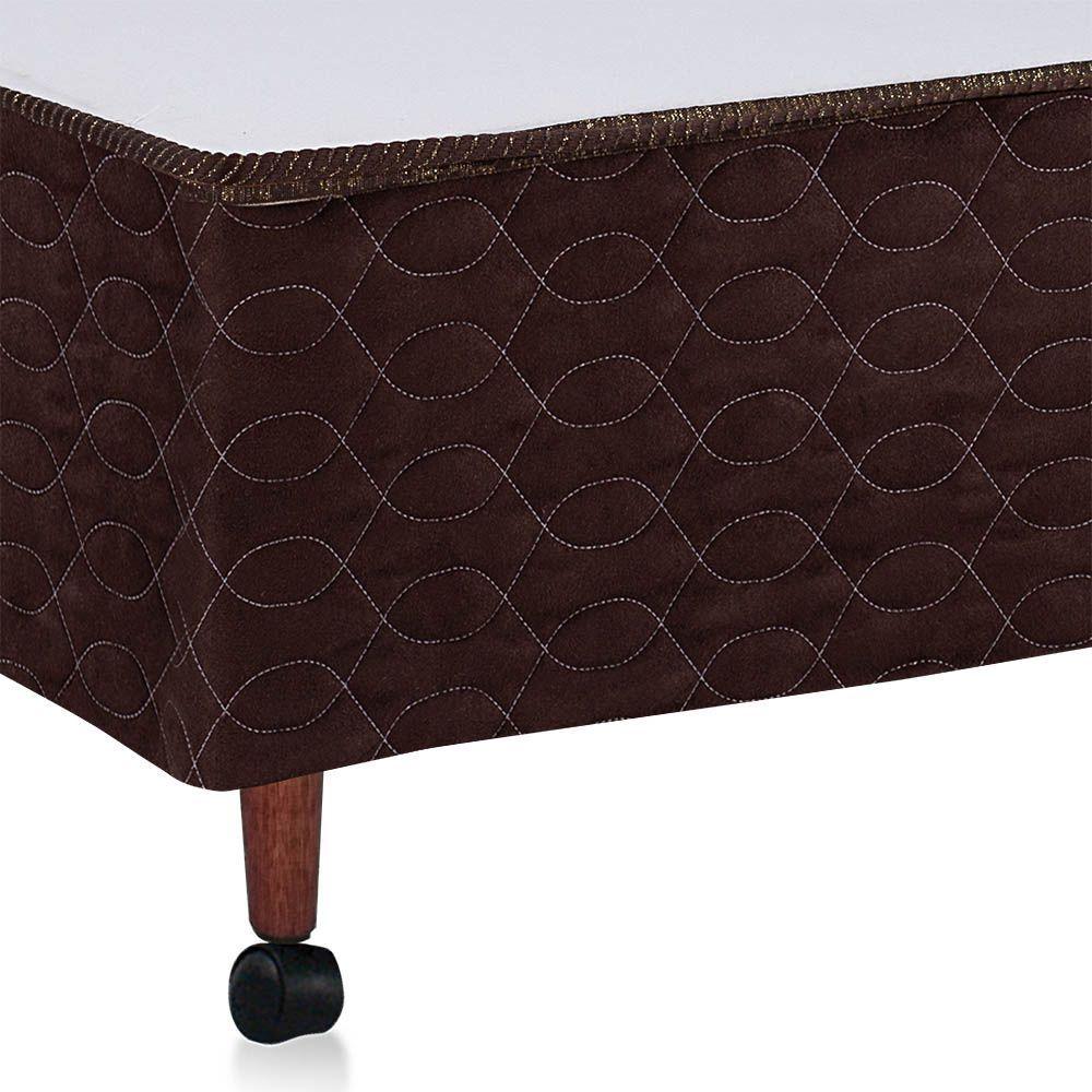Miniatura Conjunto Probel Cameron Box Castor Marrom Casal 138x188x70cm