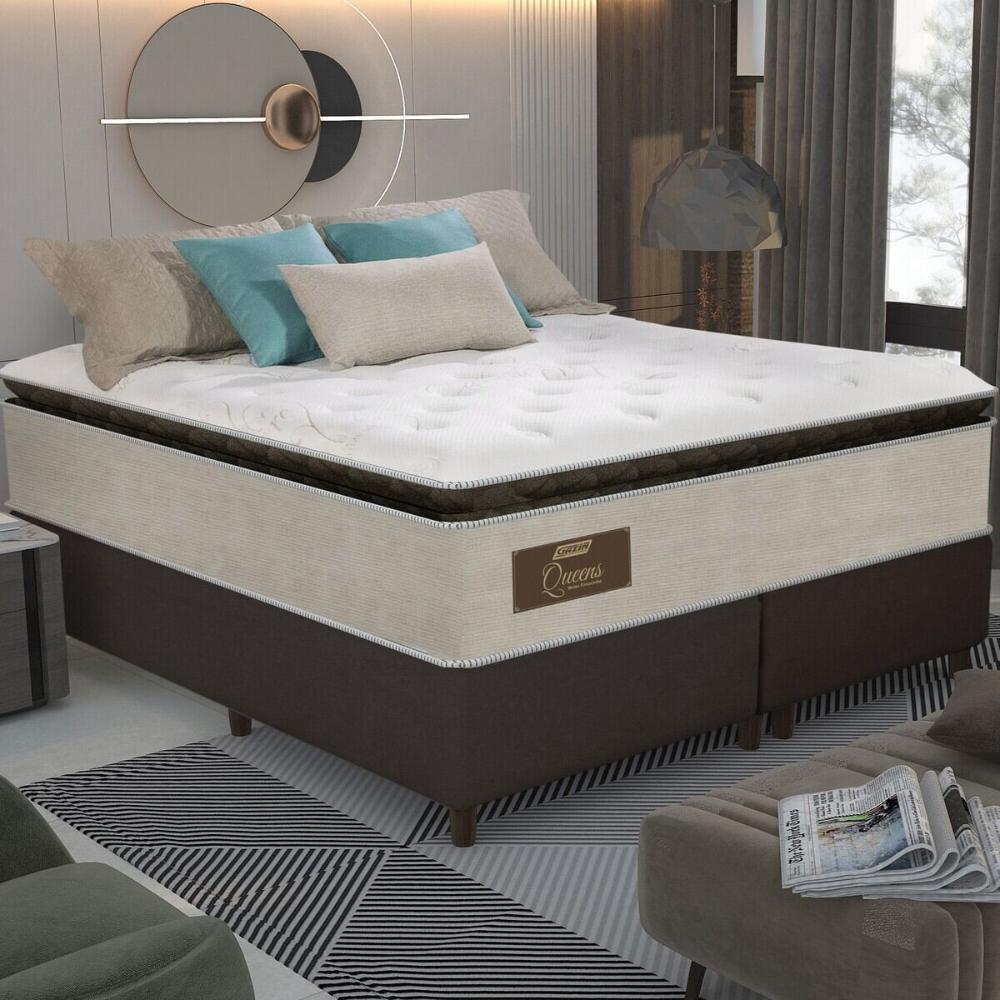 Cama Box Conjugado King com Colchão (193x73x203) Gazin CR35350