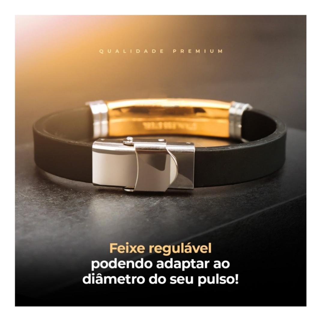 Pulseira Silicone E Aço Inox Masculina Jesus Premium Quality