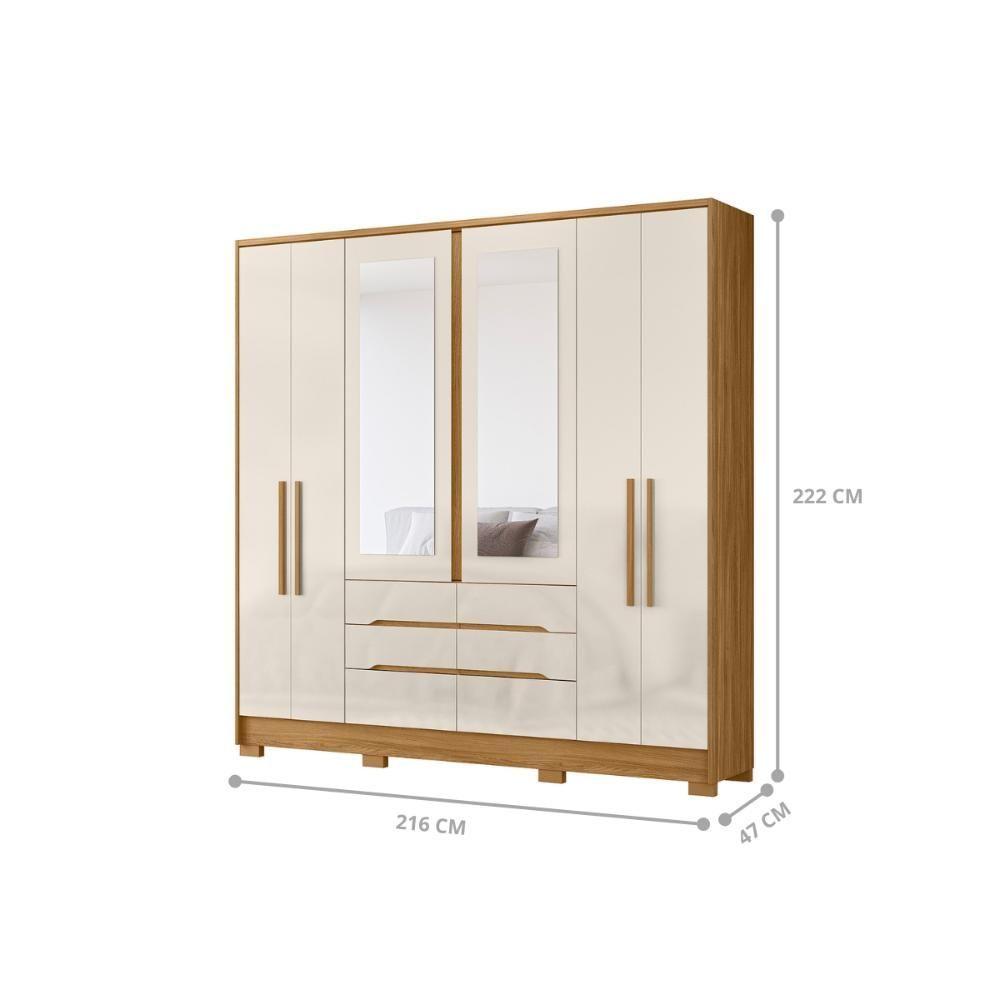 Miniatura Conjunto Guarda Roupa E Comoda Saint German Freijo Off White