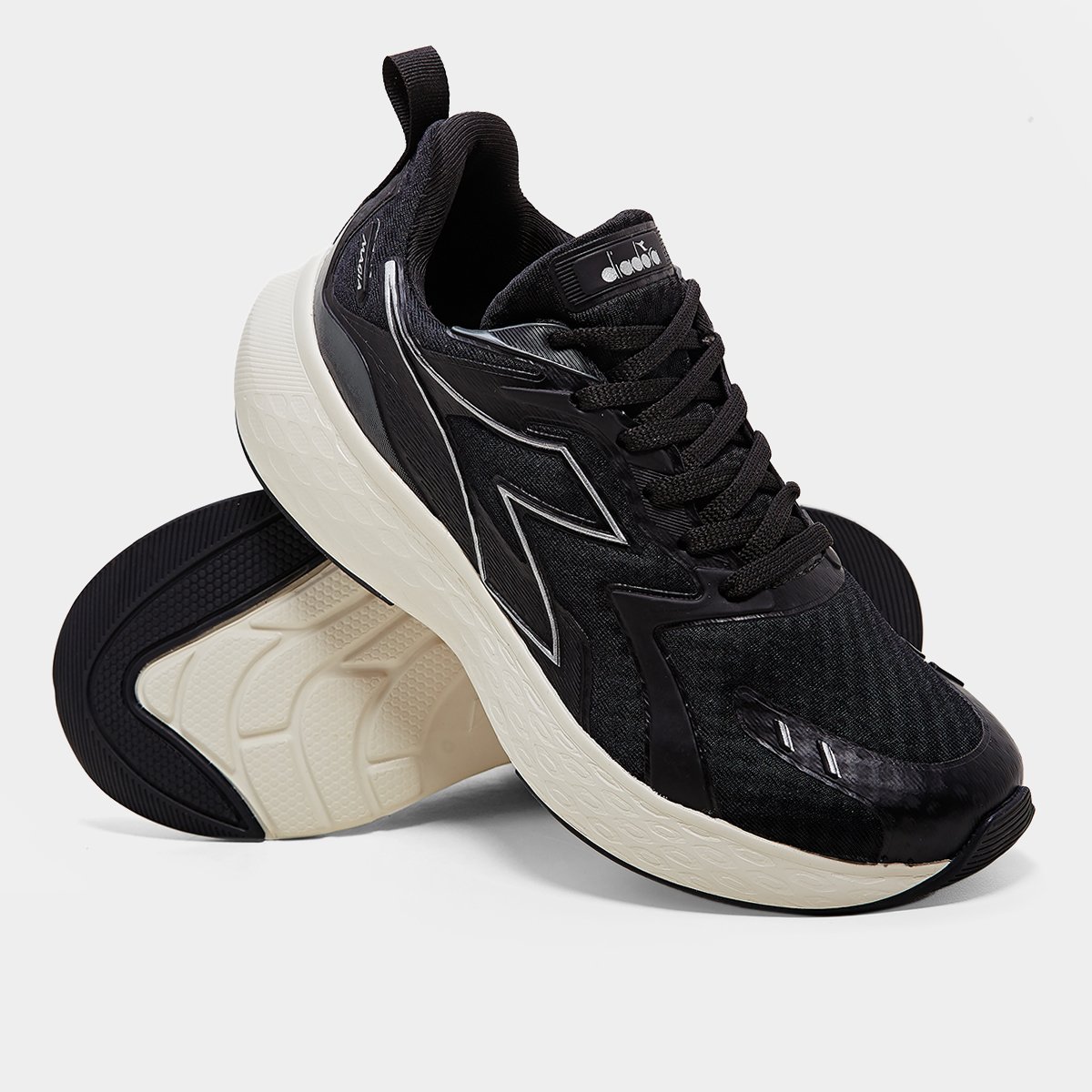 Miniatura Tênis Diadora Magia Preto+Bege - 35