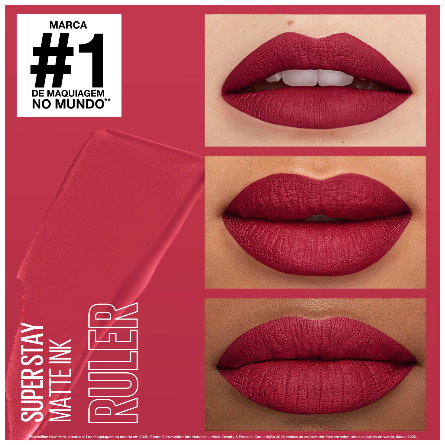 Miniatura Maybelline Superstay Matte Ink 80 Ruler - Batom Líq. 5ml