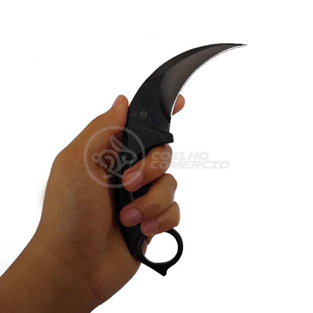 Knife Black Karambit Preto Inox Counter Strike
