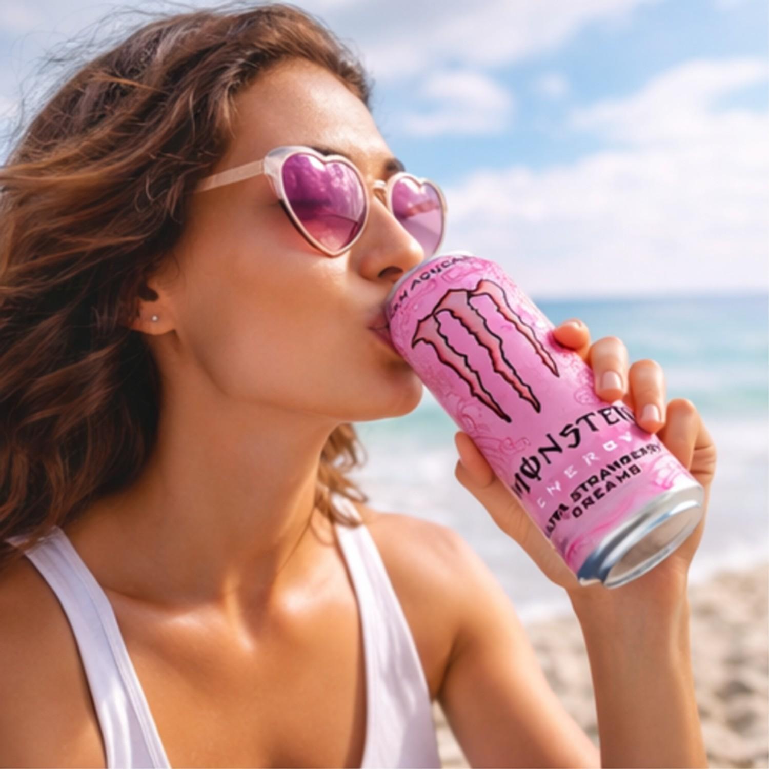 Kit Com 3 Energético Monster Ultra Strawberry Dreams 473Ml olist-7897791554910