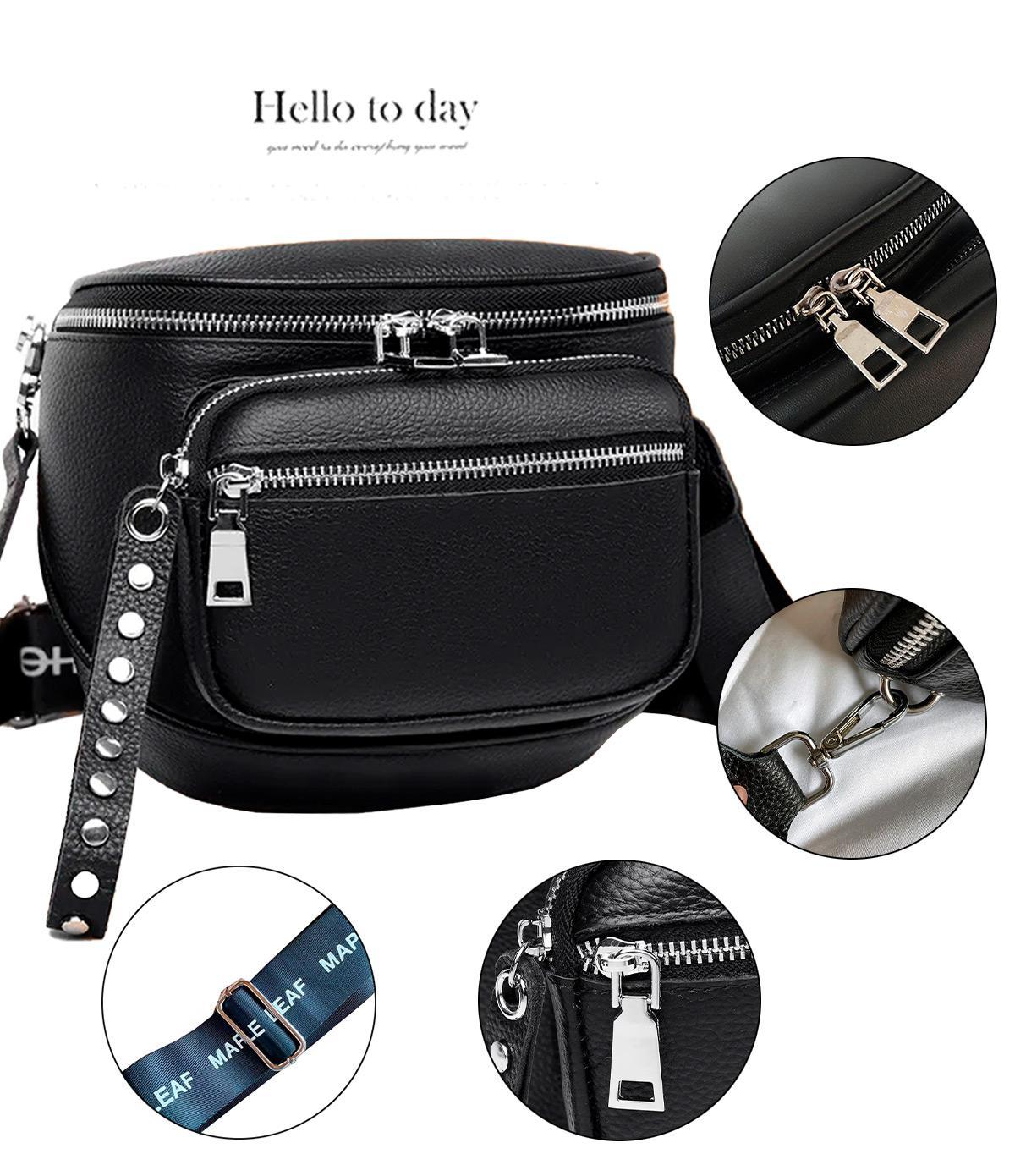 Miniatura Bolsa Pochete Feminina Couro Transversal Estilosa - Branco