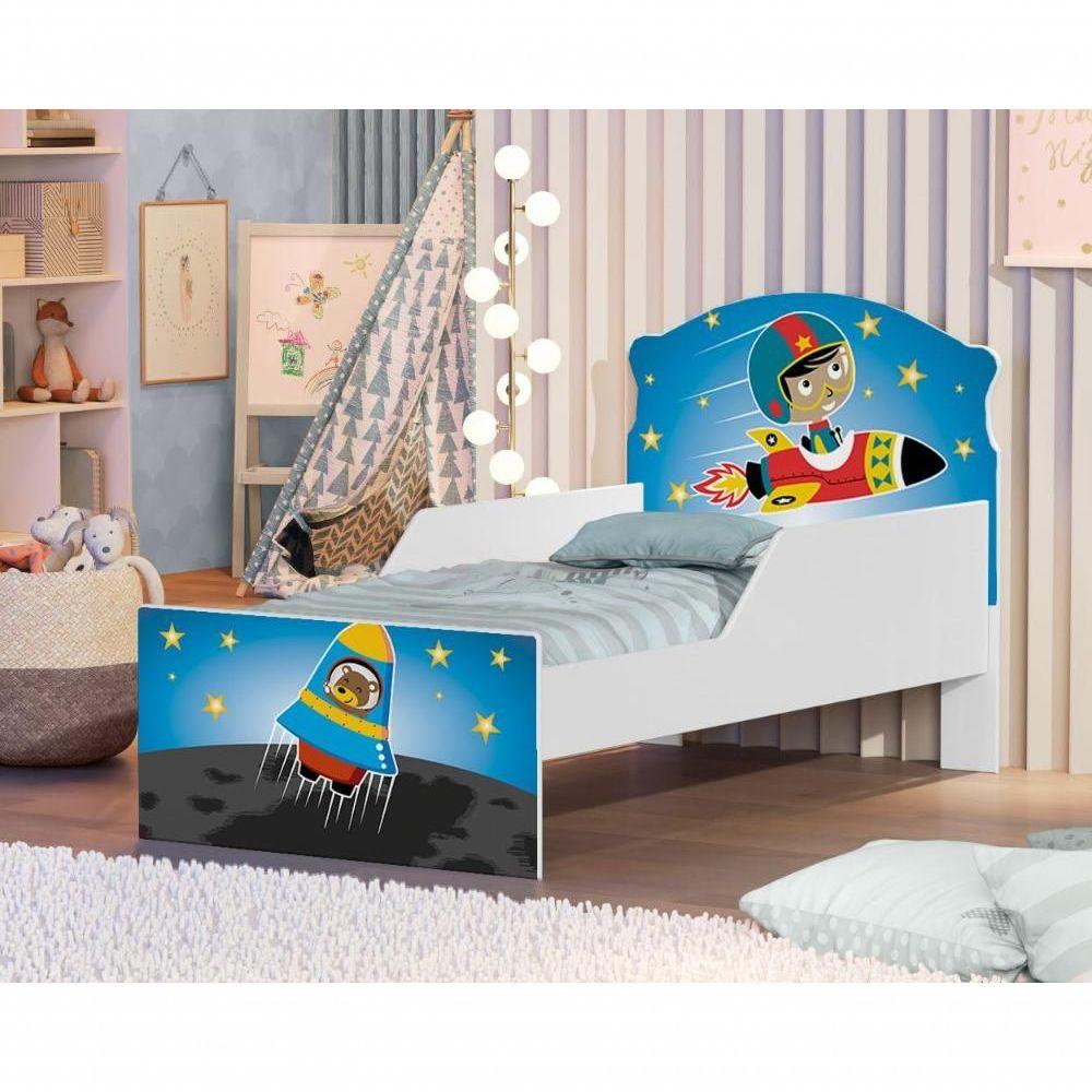Miniatura Mini Cama Astronauta E Foguete Com Colchão
