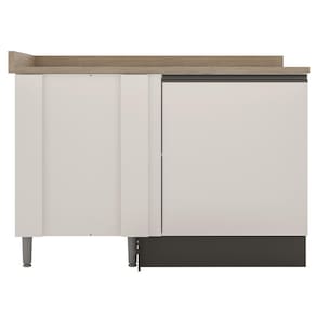 Cozinha Completa Bartira Linea com 13 Portas e 6 Gavetas e 9 Prateleiras - 562,6cm de largura Branca