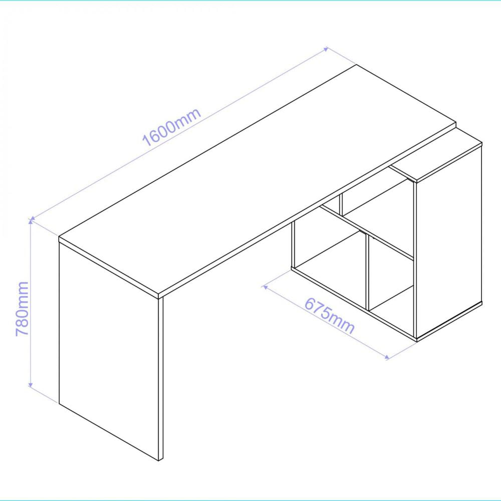 Miniatura Bancada Mesa para Cozinha 4 Nichos BRV Móveis Branco