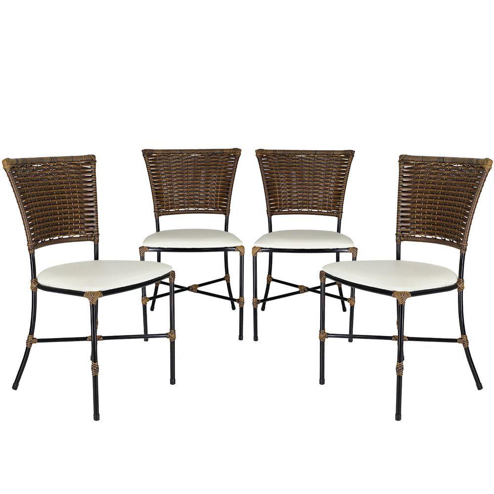 Miniatura Jogo De Cozinha Cadeiras Gramado Argila Ratan