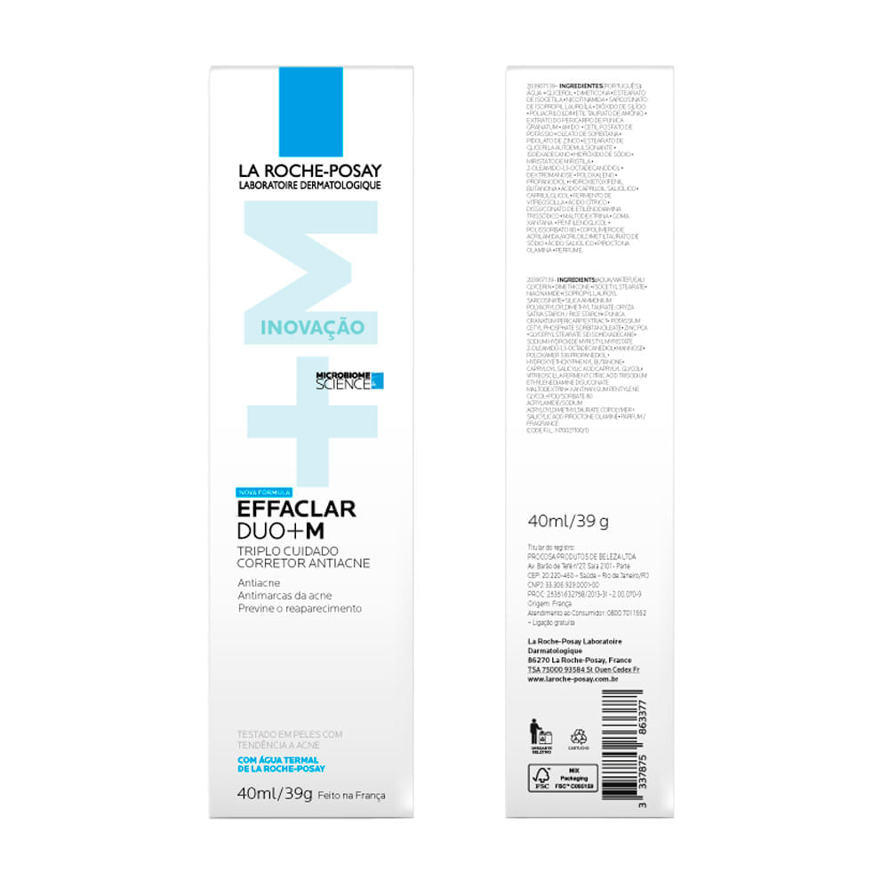 Miniatura Effaclar Duo+ M La Roche Posay Corretor Antiacne 40ml