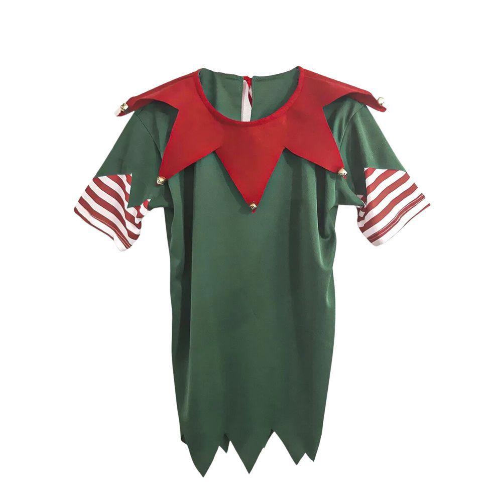 Miniatura Fantasia De Duende Infantil Masculino Curta Com Gorro Tamanho Gg