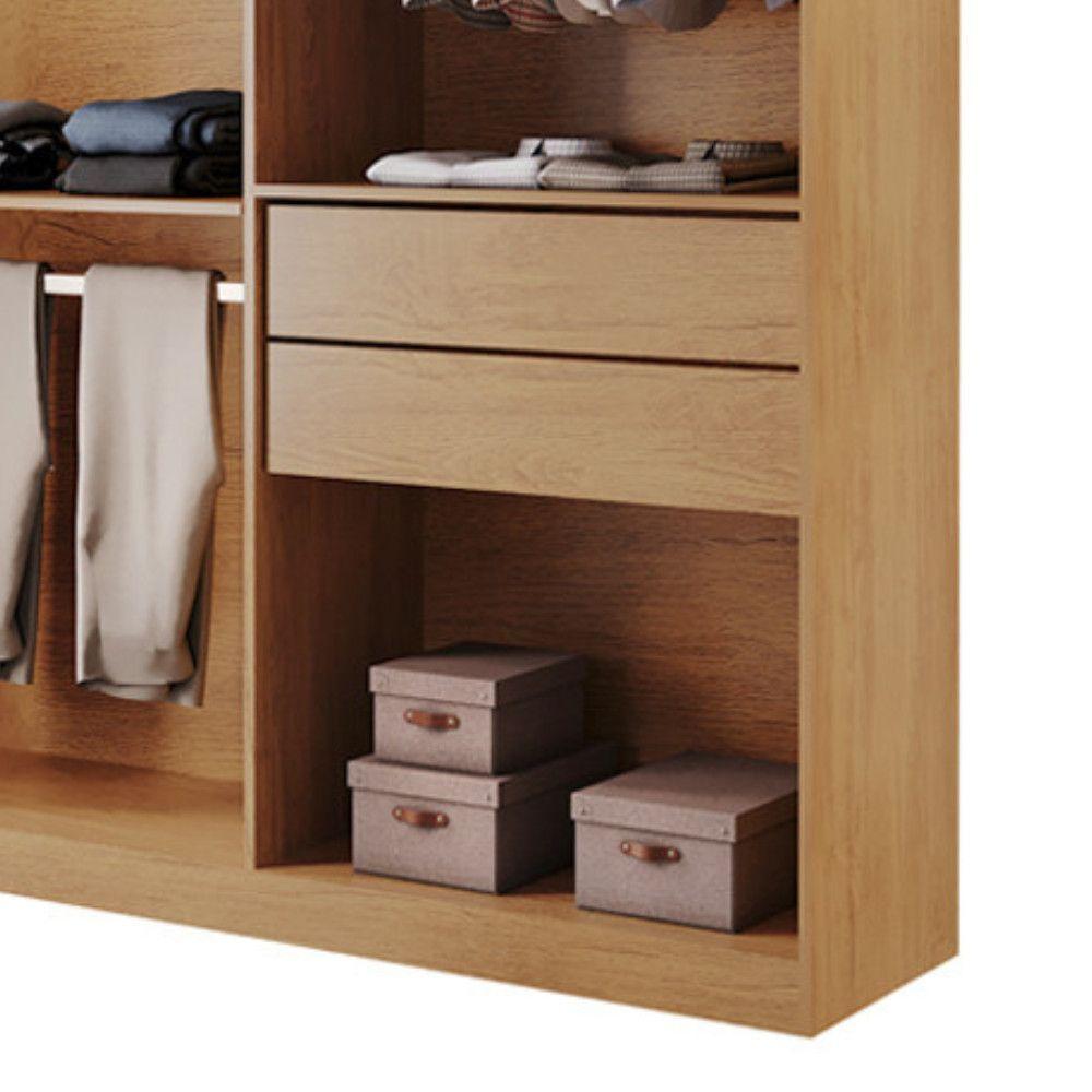 Miniatura Closet Solteiro Hera 2 Gavetas 4 Prateleiras Mdf Rufato Imbuia