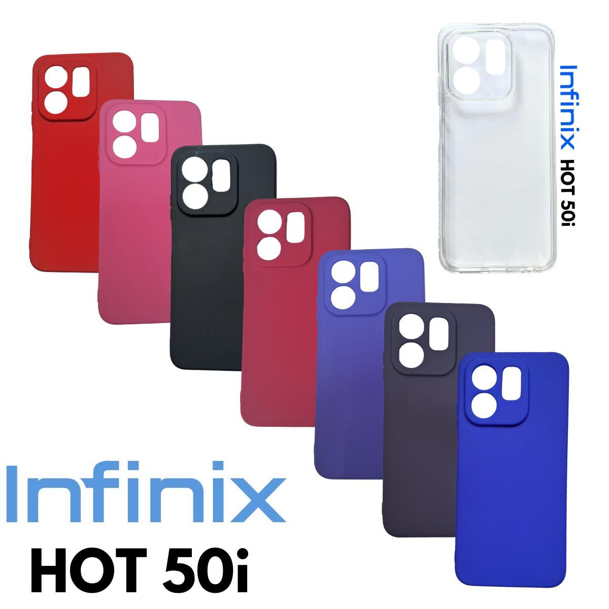 Miniatura Kit Capa Colorida + Capinha Transparente Infinix Hot 50I