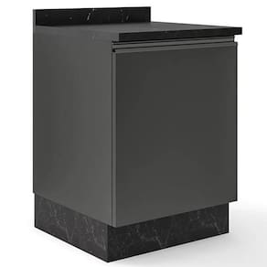 Cozinha Completa Bartira Linea com 11 Portas, 4 Gavetas e 7 Prateleiras - Grafite