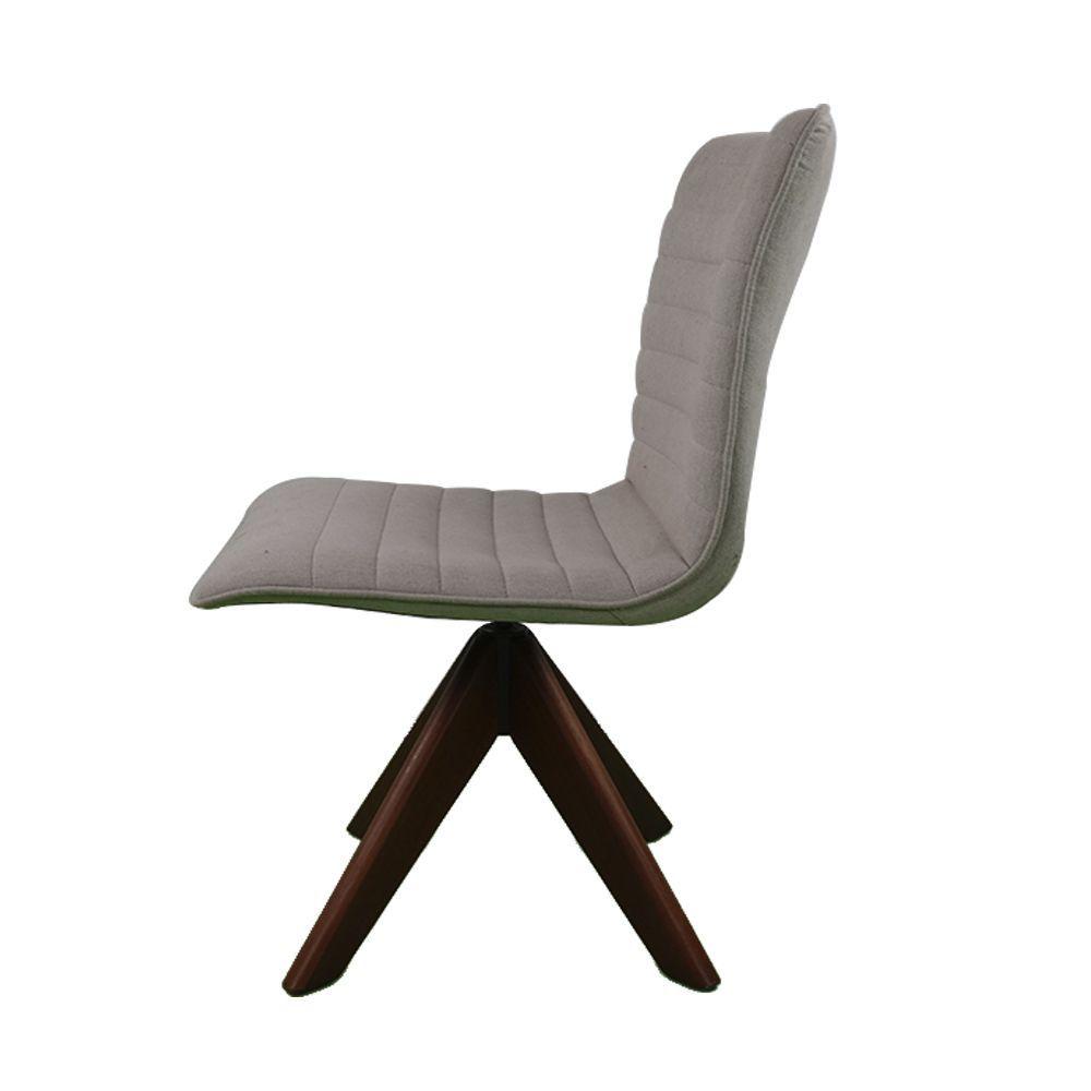 Miniatura Cadeira De Jantar Giratória Imbuia Cinza Claro