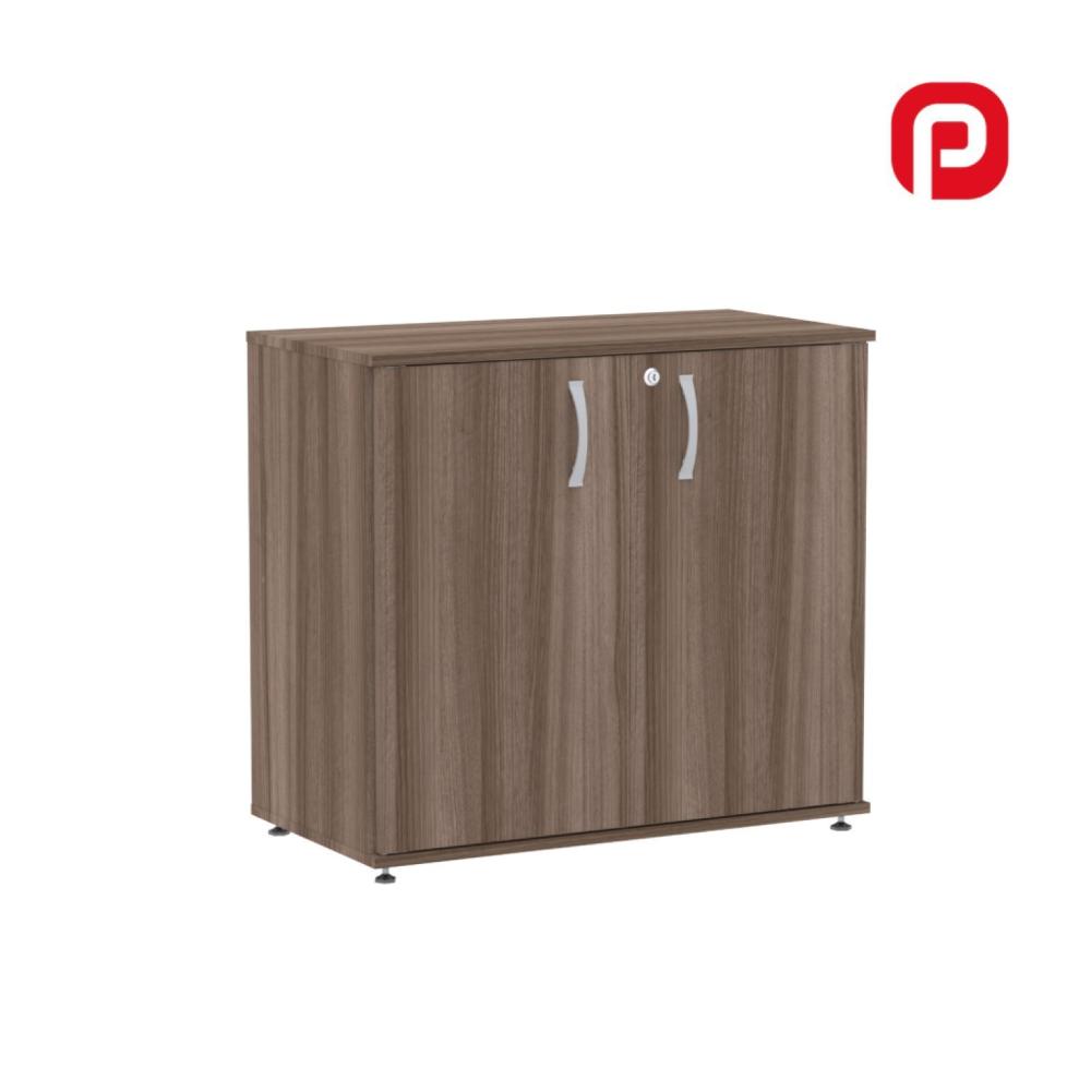 Miniatura Armário Baixo para Escritório 2 Portas Maxxi Pandin Móveis Walnut