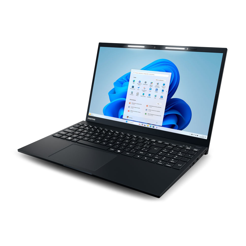 Notebook Positivo Vision R15 AMD® Ryzen 5-5500U Windows 11 Home 16GB RAM 512GB SSD 15.6” IPS Full HD Tecla Copilot - Preto