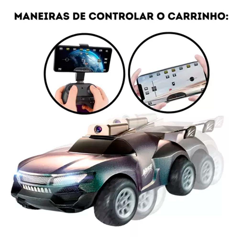 Miniatura Carrinho Controle Remoto Com Câmera Wifi Carro Recarregável Gradiente