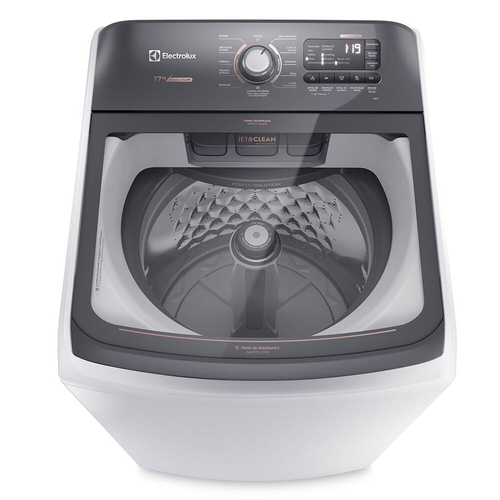 Miniatura Lavadora de Roupas 17KG LEC17 11 Programas de Lavagem Electrolux Branco - 110V