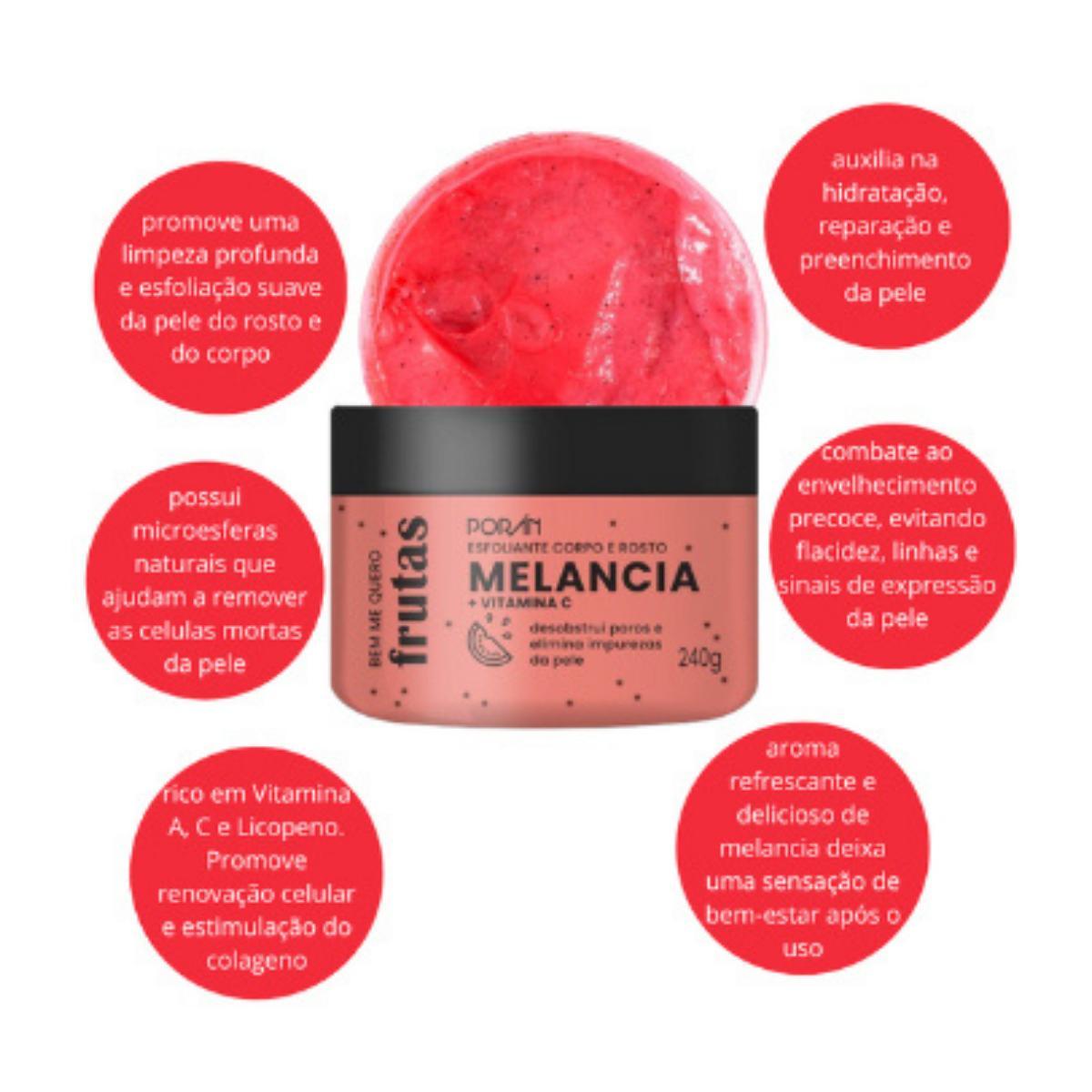 Miniatura Esfoliante Melancia Corpo E Rosto 240G - Poran (Pr200)