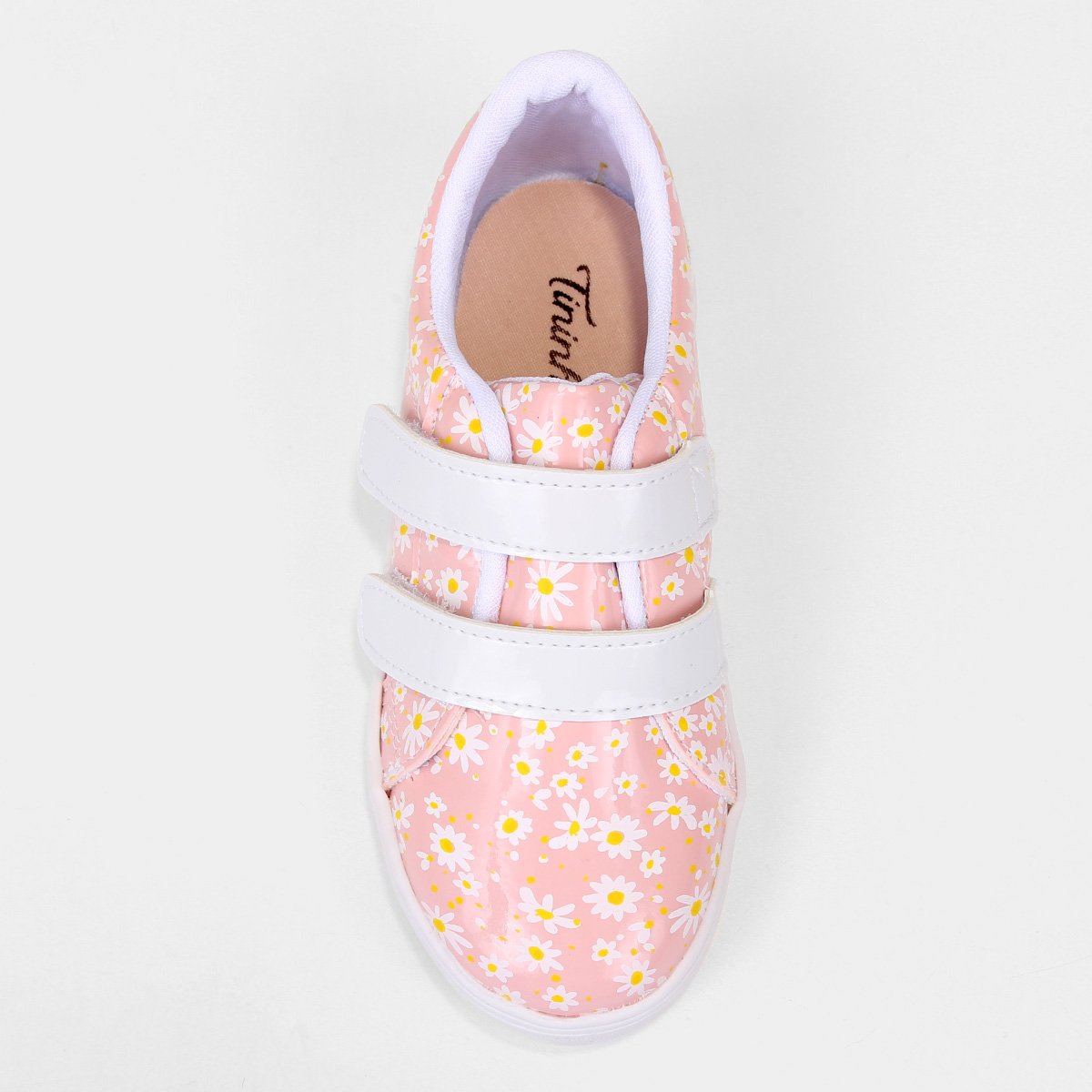 Miniatura Tênis Infantil Tininha Floral Menina Rosa+Branco - 20