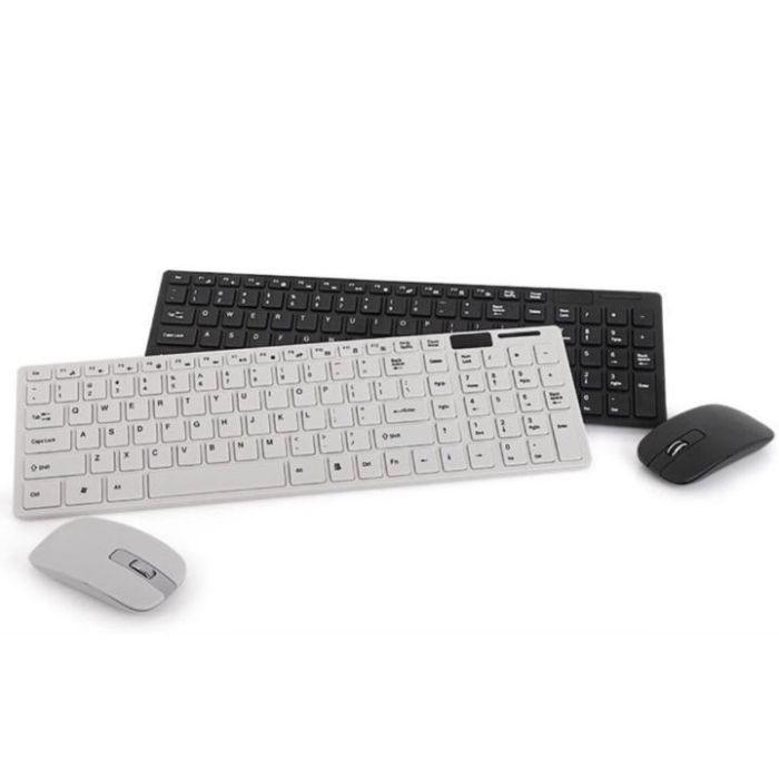 Miniatura Kit Teclado E Mouse Wirelles Adaptador Bluetooth Slim 2.4Ghz