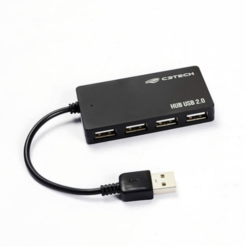 Miniatura HUB USB 2.0 C3 Tech HU-210 4 Portas 480 Mbps Plug and Play