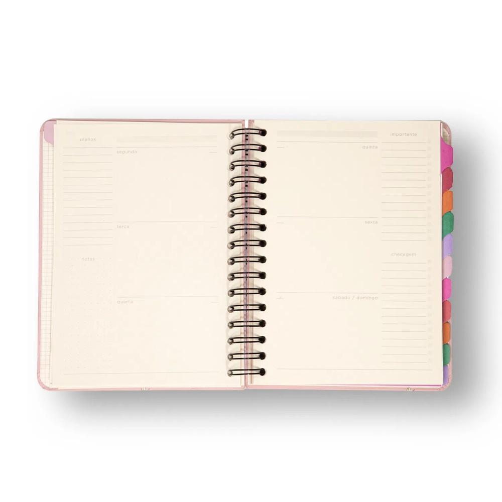 Planner Permanente Cicero Wire-O Semanal Notas A5 - Colmeia
