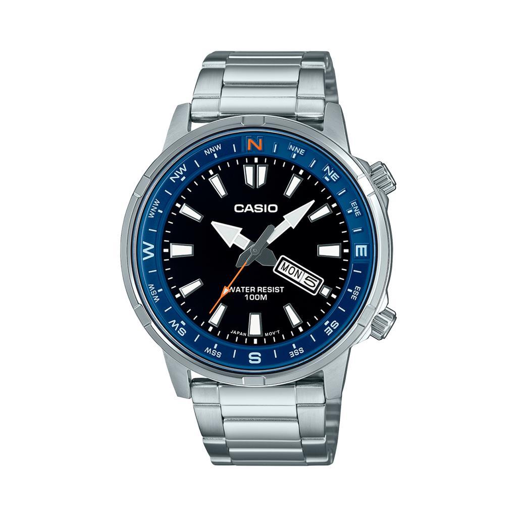 Miniatura Relógio Casio Bússola Giratória Azul - Mtd-130D-1A2Vdf