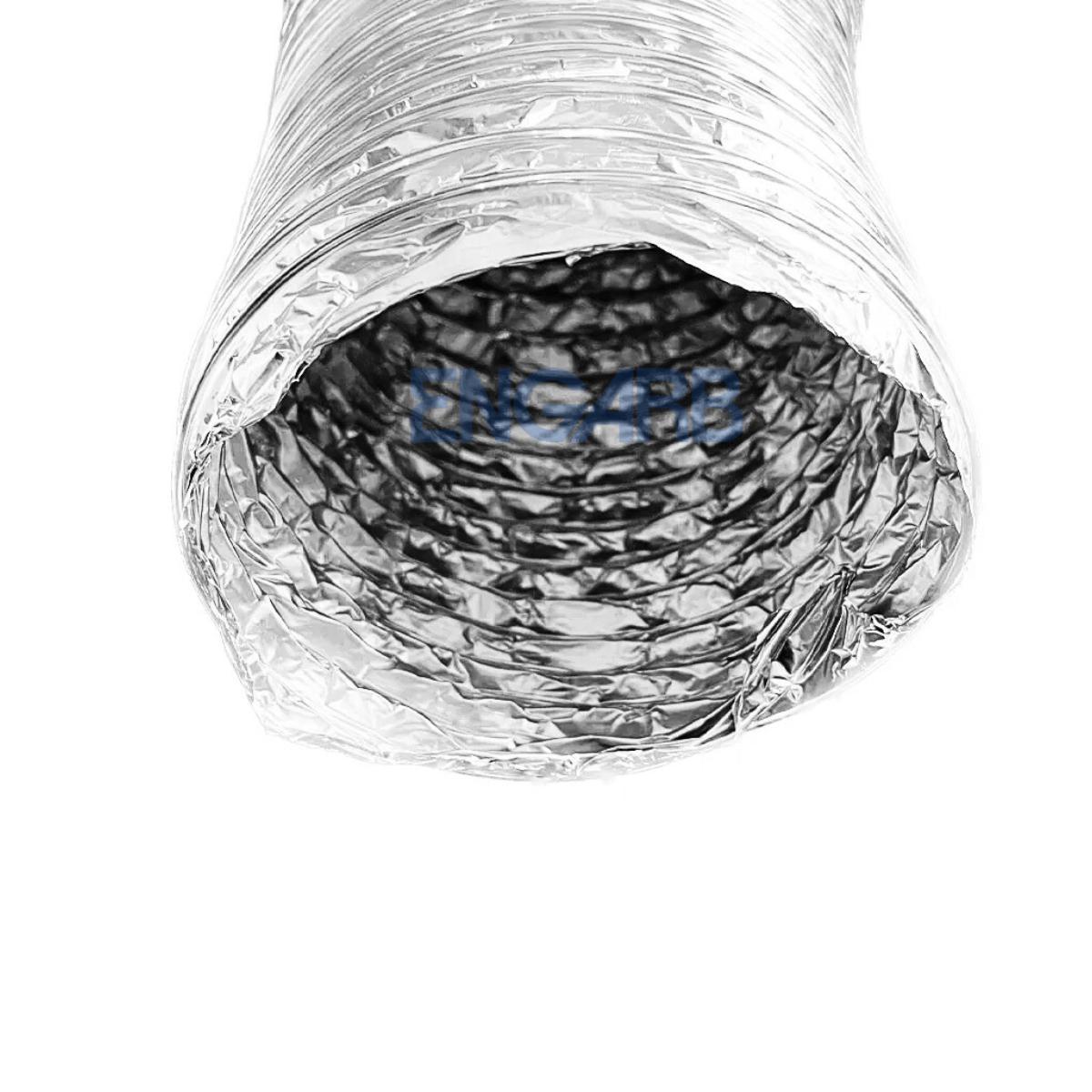 Duto Flexível Alumínio 8 Pol X 10M 200Mm Ventilação Coifa