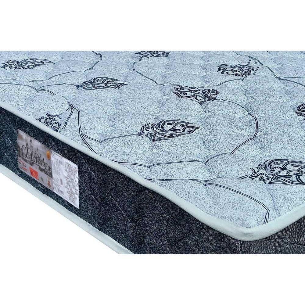 Miniatura Cama Box Baú Queen: Colchão Ortopédico Orthoflex D45 - Ep Cecina + Base Crc Suede Black(158x198)
