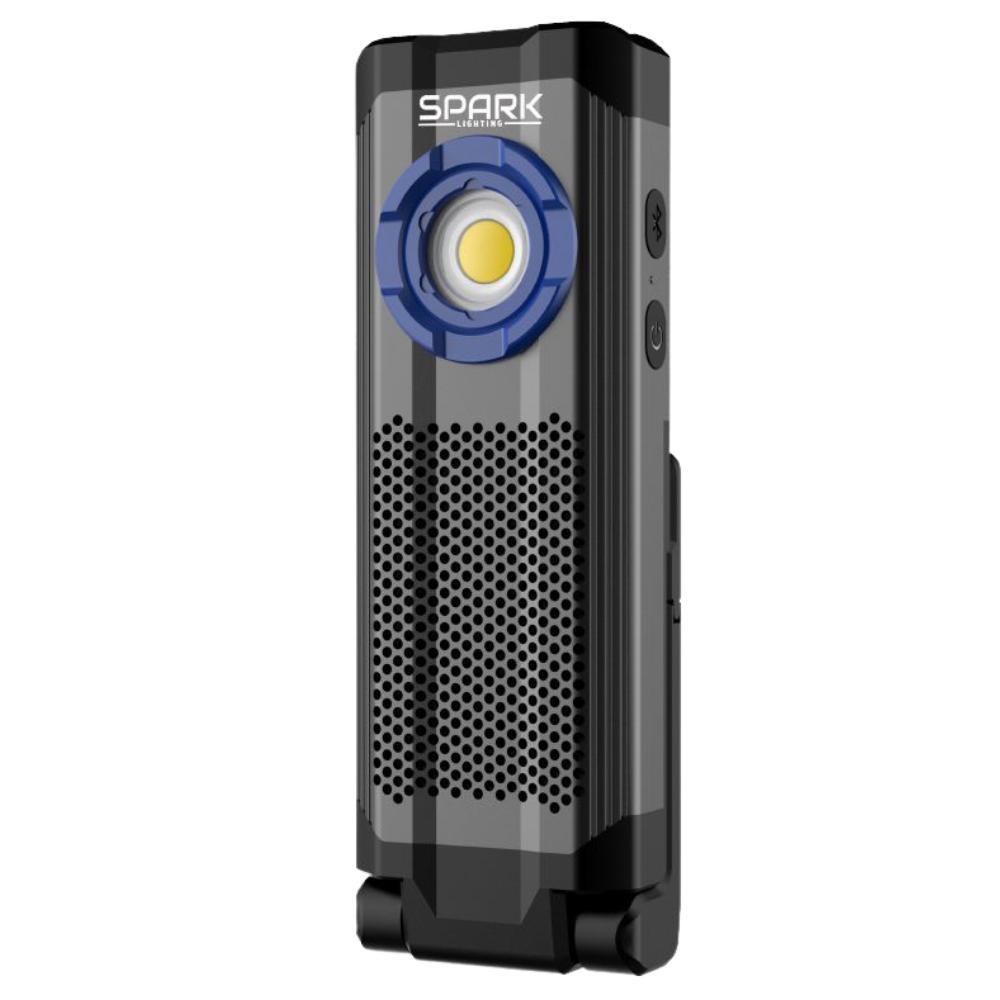 Miniatura Lanterna Cob Led Som Bluetooth Recarregavel Sk058 Spark
