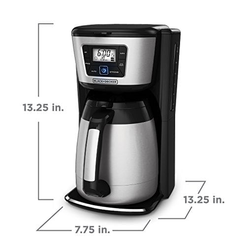 Cafeteira Elétrica BLACK DECKER CM2035B 12 Xícaras Preto e Prata 110V