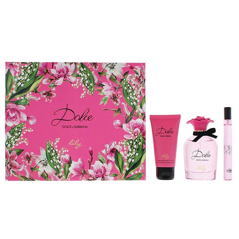 Miniatura Coffret Dolce Gabbana Dolce Lily Kit - Perfume Feminino EDT + Body Lotion + Travel Size Kit