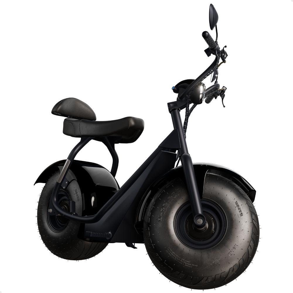 Scooter Elétrica 1000w Tui 2 Lugares Autonomia 60km Sem Cnh Preto