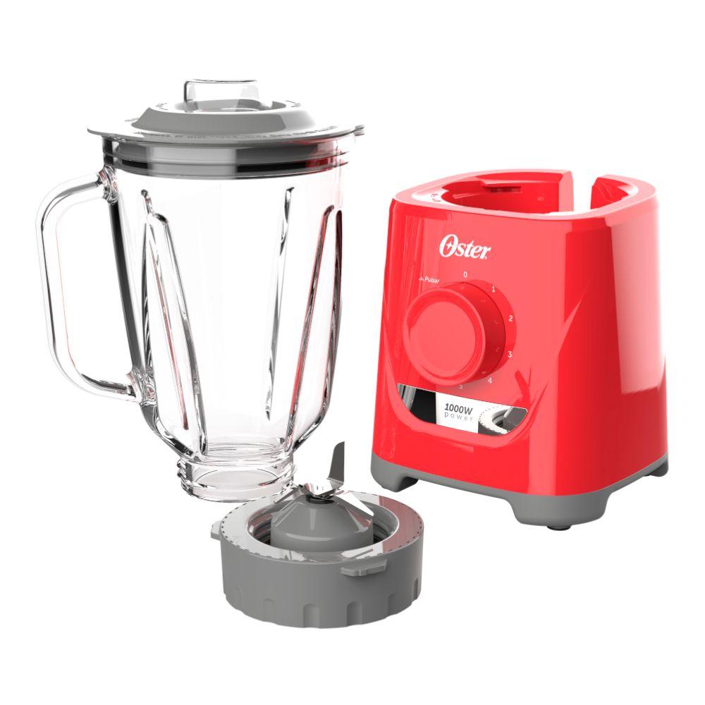 Miniatura Liquidificador Oster Jarra de Vidro 1,7 Litros Vermelho 1000W 220V OLIQ501-220 220v