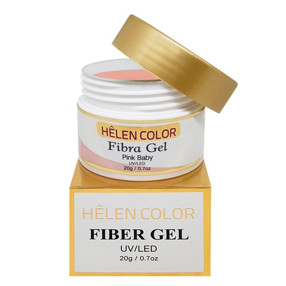 Miniatura Gel Hellen Color 20G Pink Baby Fiber Uv/Led 20 Gramas Helen