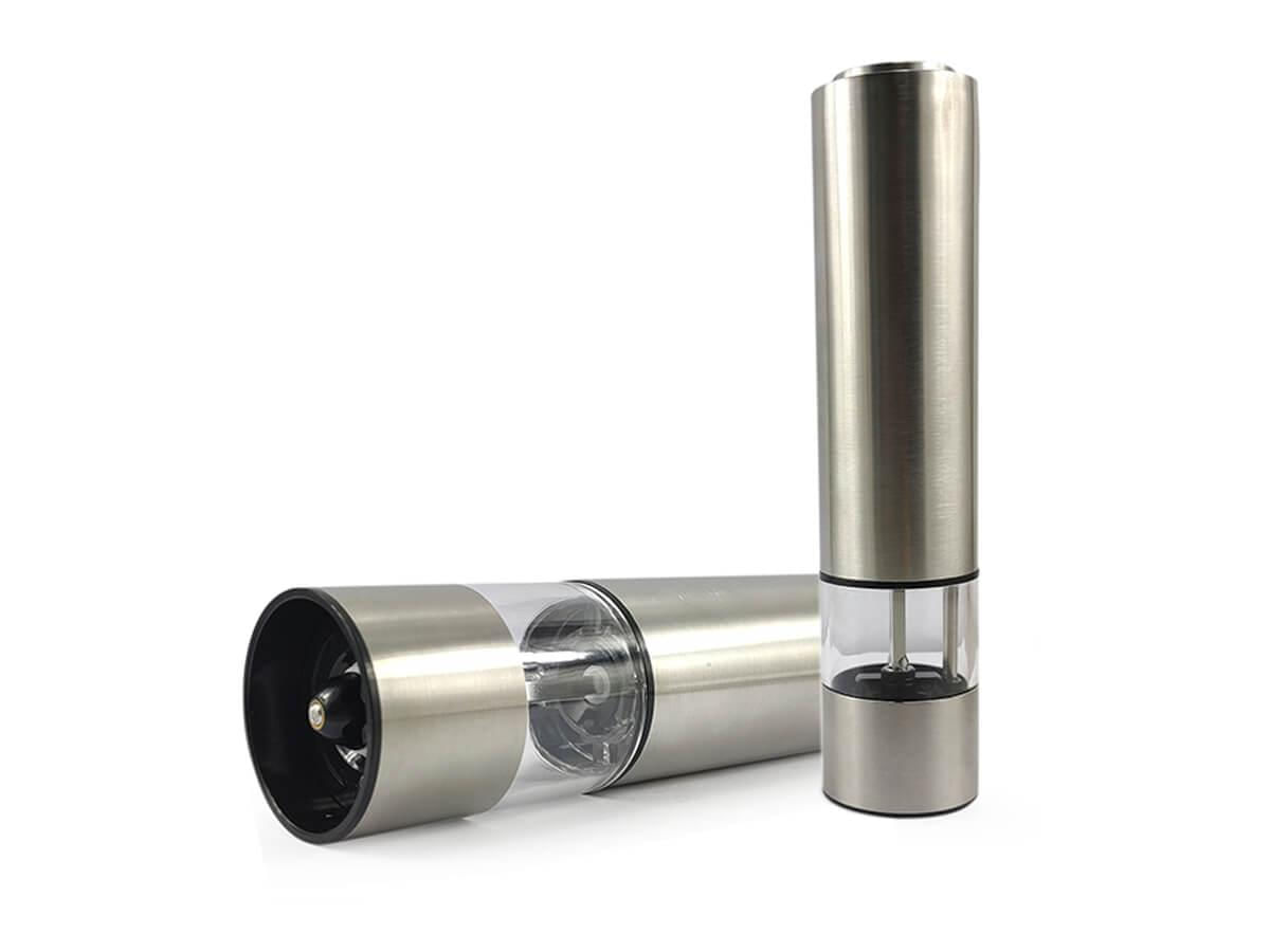 Miniatura Kit 2 Moedor De Sal Pimentas Temperos Especiarias Elétrico