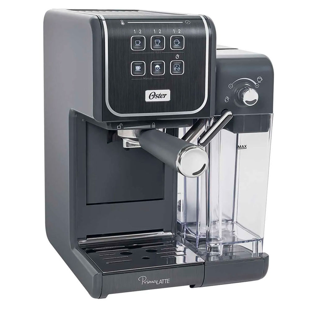 Miniatura Cafeteira Espresso Oster PrimaLatte Touch Cinza - 220V