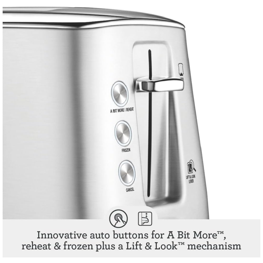 Miniatura Torradeira 2 Fatias com Desligamento Automático, Bandeja de Migalhas, 6 Níveis de Tostagem e Alavanca de Elevação, 110V 1000W, Breville Select™ Luxe, 110v